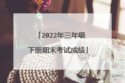 2022年三年级下册期末考试成绩