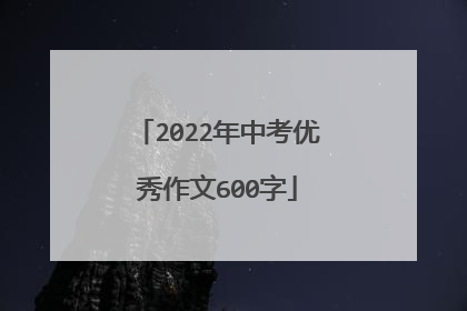 2022年中考优秀作文600字