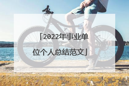 2022年事业单位个人总结范文