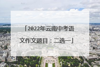 2022年云南中考语文作文题目：二选一