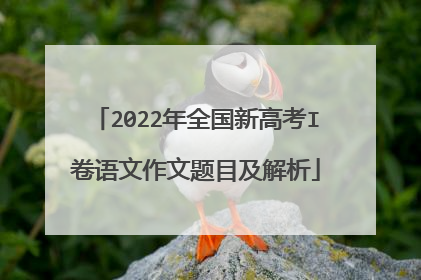 2022年全国新高考I卷语文作文题目及解析