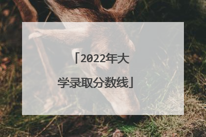 2022年大学录取分数线