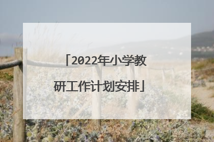 2022年小学教研工作计划安排