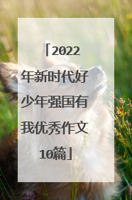 2022年新时代好少年强国有我优秀作文10篇