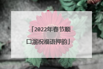 2022年春节顺口溜祝福语押韵