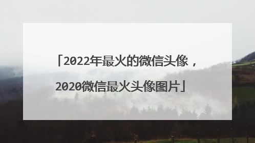 2022年最火的微信头像，2020微信最火头像图片