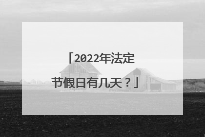 2022年法定节假日有几天？