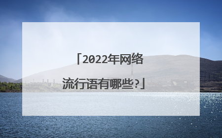 2022年网络流行语有哪些?