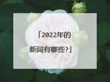 2022年的新闻有哪些?
