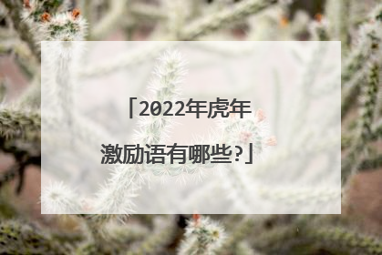 2022年虎年激励语有哪些?