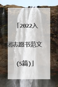 2022入团志愿书范文(5篇)