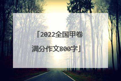 2022全国甲卷满分作文800字