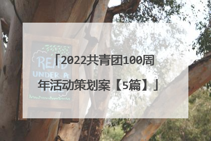 2022共青团100周年活动策划案【5篇】