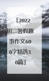 2022初二暑假趣事作文600字精选10篇