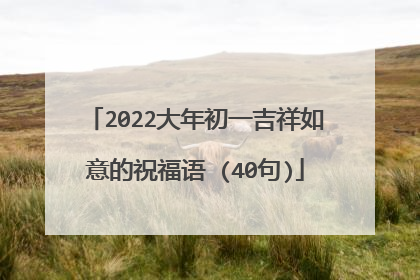 2022大年初一吉祥如意的祝福语 (40句)