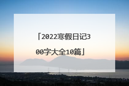 2022寒假日记300字大全10篇