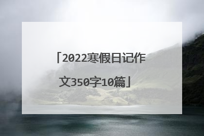 2022寒假日记作文350字10篇