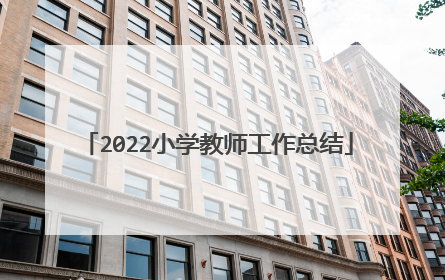 2022小学教师工作总结