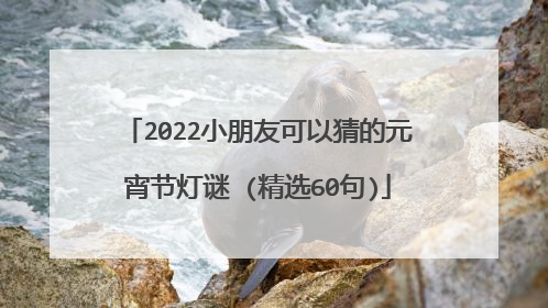 2022小朋友可以猜的元宵节灯谜 (精选60句)