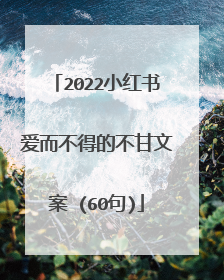 2022小红书爱而不得的不甘文案 (60句)