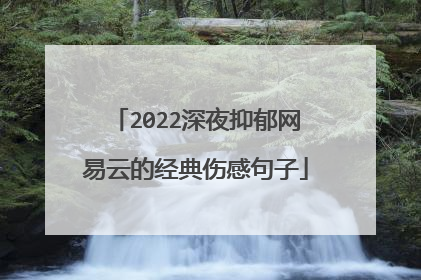 2022深夜抑郁网易云的经典伤感句子