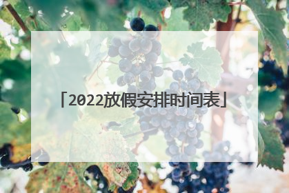 2022放假安排时间表