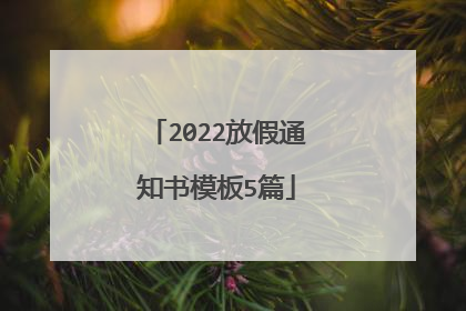 2022放假通知书模板5篇