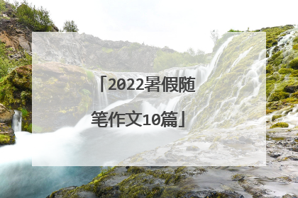 2022暑假随笔作文10篇