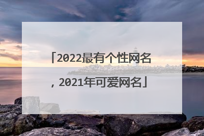 2022最有个性网名，2021年可爱网名