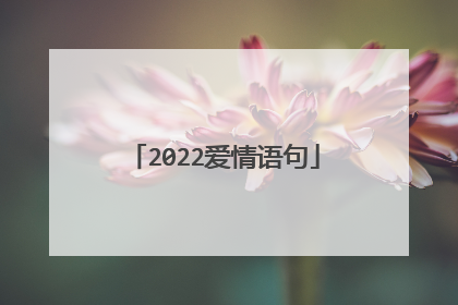 2022爱情语句