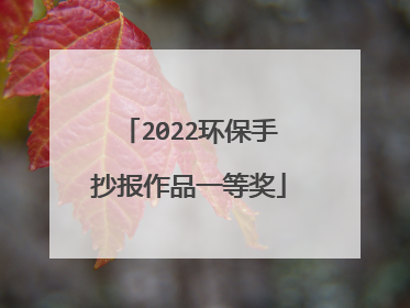2022环保手抄报作品一等奖