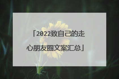 2022致自己的走心朋友圈文案汇总