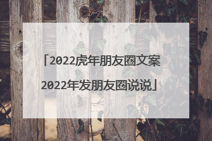 2022虎年朋友圈文案 2022年发朋友圈说说