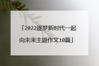 2022逐梦新时代一起向未来主题作文10篇