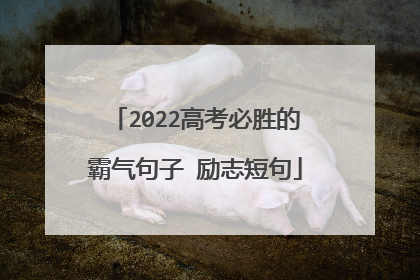 2022高考必胜的霸气句子 励志短句