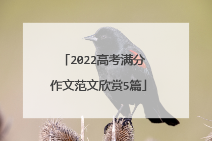 2022高考满分作文范文欣赏5篇