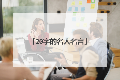 20字的名人名言