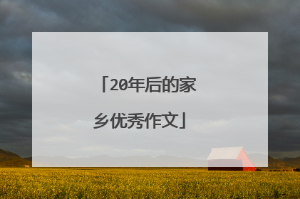 20年后的家乡优秀作文