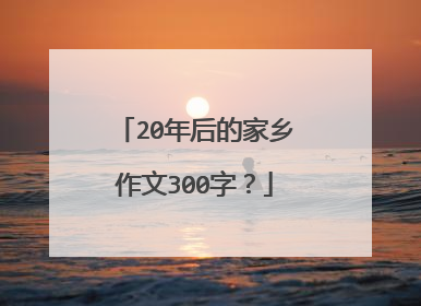 20年后的家乡作文300字？
