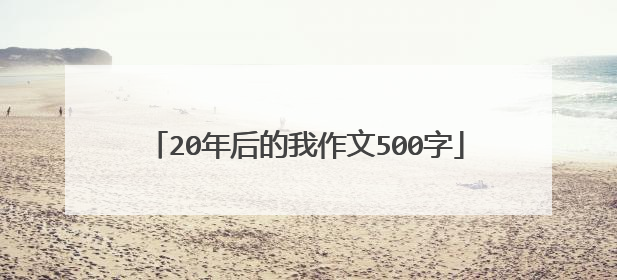20年后的我作文500字