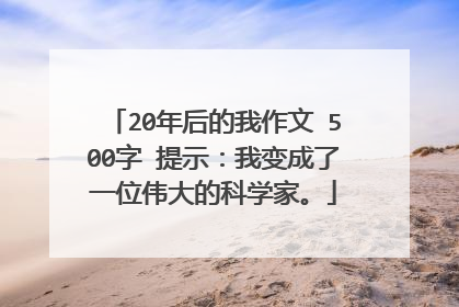 20年后的我作文 500字 提示：我变成了一位伟大的科学家。