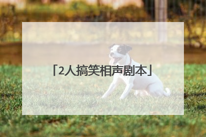 2人搞笑相声剧本