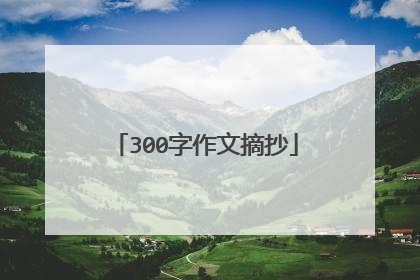 300字作文摘抄