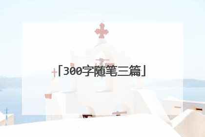 300字随笔三篇