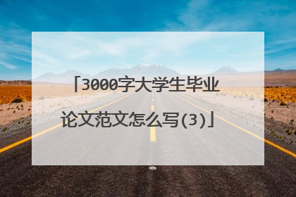 3000字大学生毕业论文范文怎么写(3)