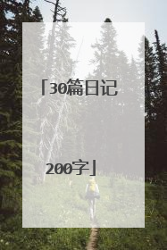 30篇日记200字