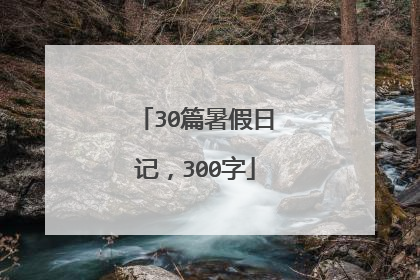 30篇暑假日记，300字