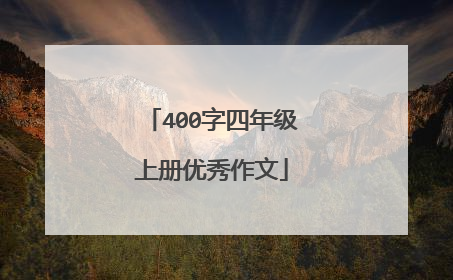 400字四年级上册优秀作文