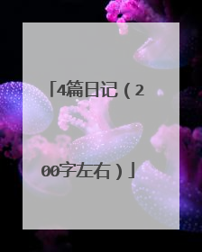 4篇日记（200字左右）