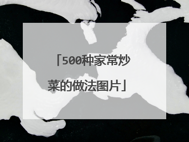 500种家常炒菜的做法图片